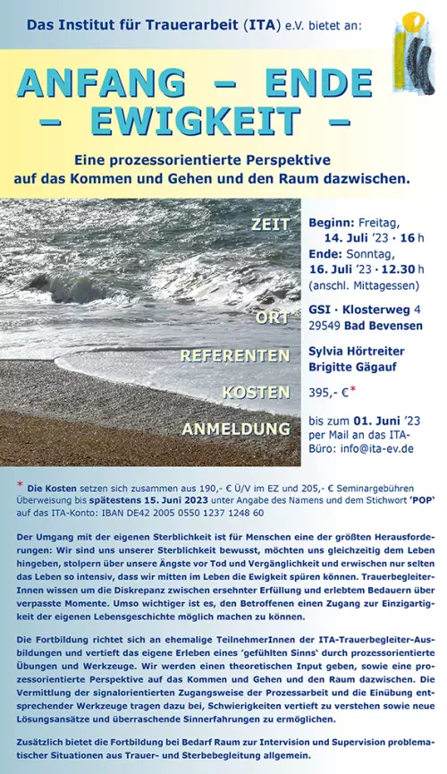 ANFANG – ENDE – EWIGKEIT - Umgang mit der eigenen Sterblichkeit